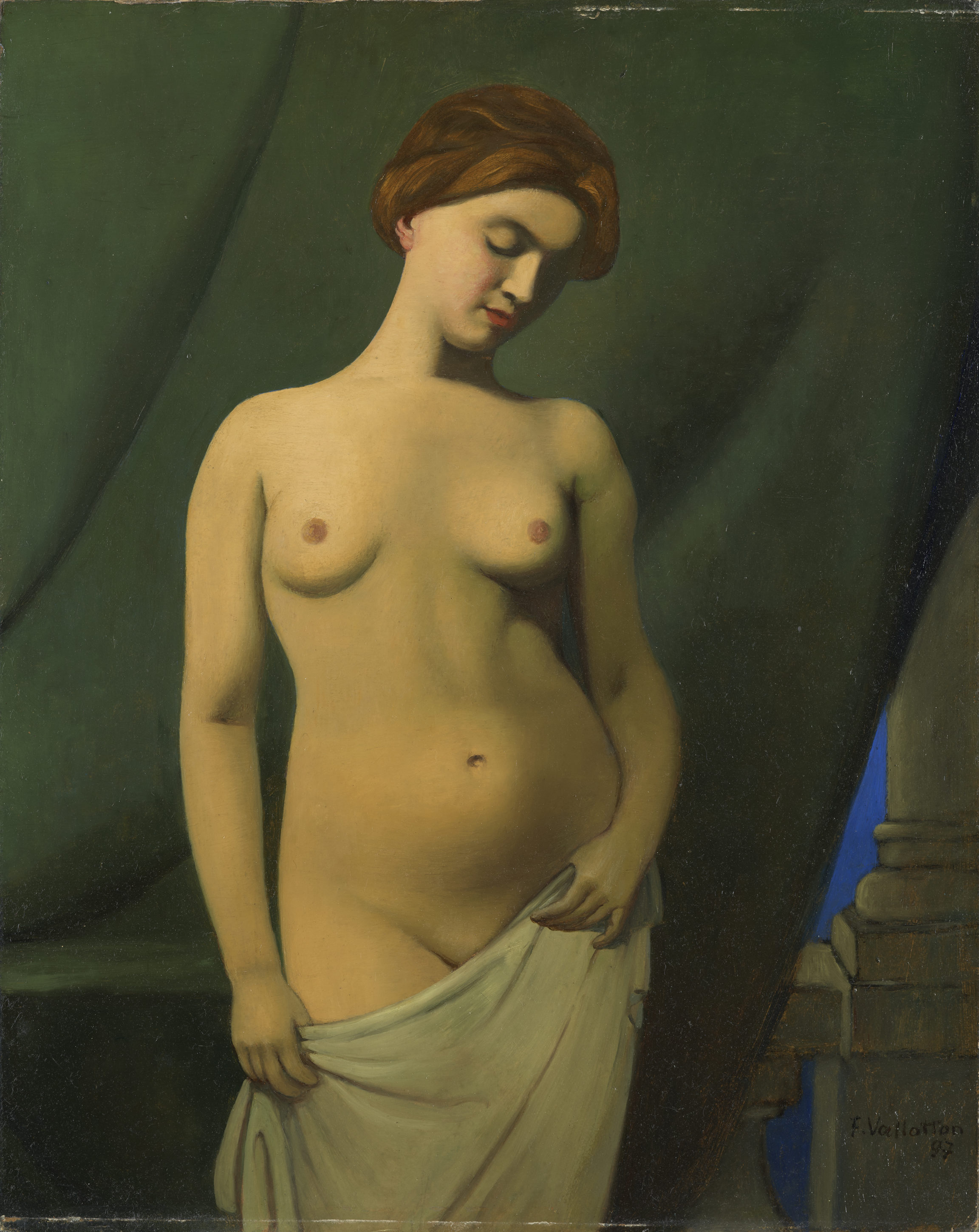 Femme nue, rideau vert (Nude Woman, Green Curtain) - Musée cantonal des  Beaux-Arts
