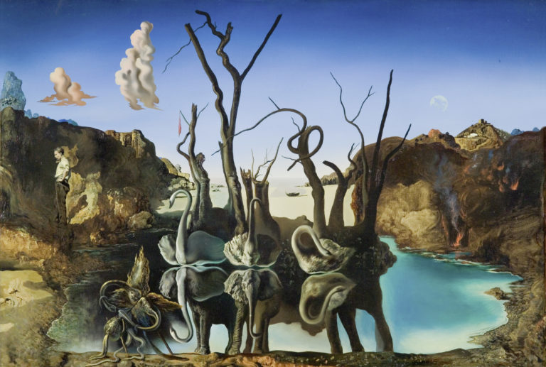 Salvador Dalí, "Cygnes reflétant des éléphants", 1937