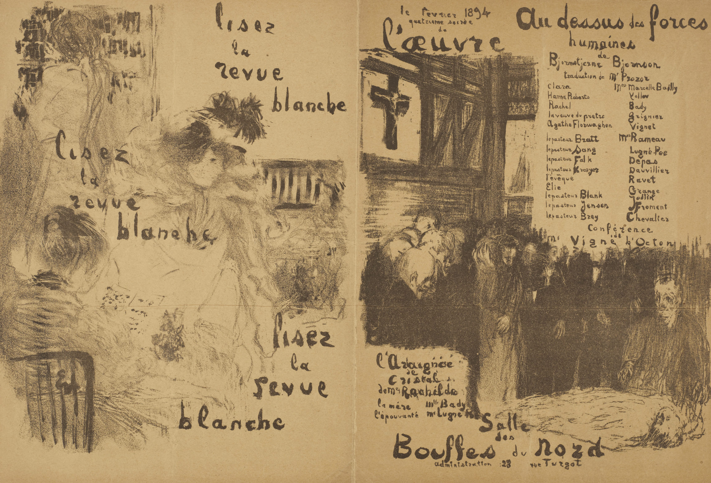 Édouard Vuillard, Programme pour le théâtre de l’Œuvre, 1894