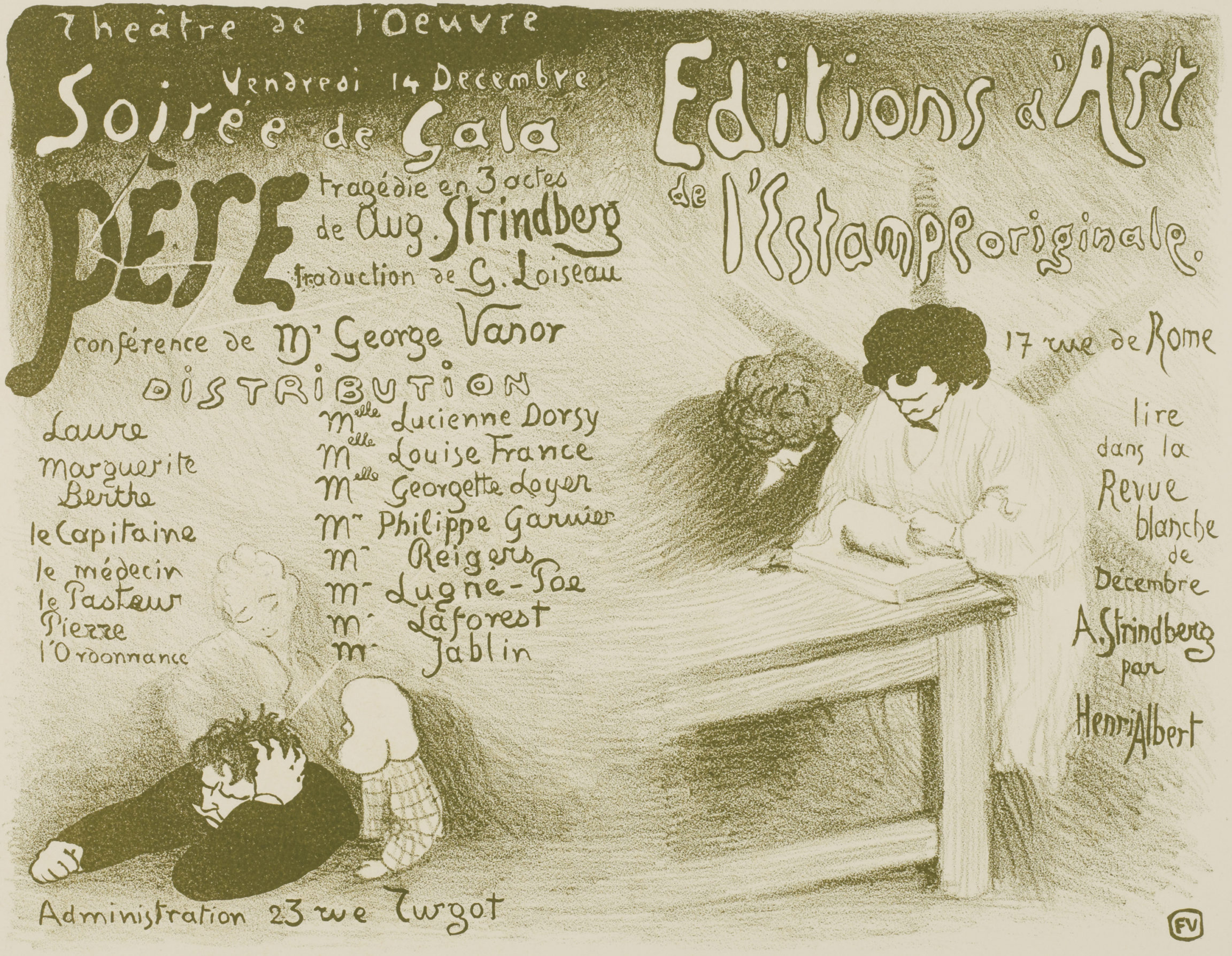 Félix Vallotton, Programme pour « Père » de Strindberg, 1894